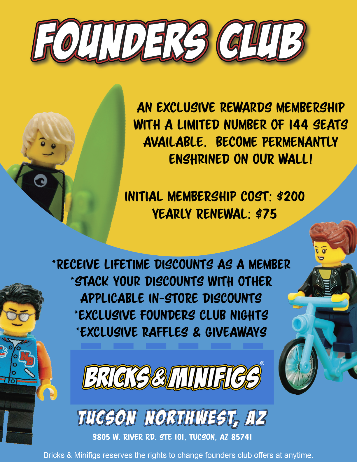 Founders Club - Bricks and Minifigs - Tucson Northwest